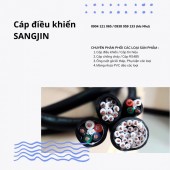 Cáp điều khiển SANGJIN chống nhiễu 1.5 SQMM, tiêu chuẩn ISO 9001