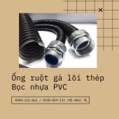 Ống ruột gà lõi thép / Ống thép mềm bọc nhựa - Thép mạ kẽm