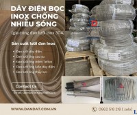 Dây điện bọc inox chống nhiễu/Cáp điều khiển có lưới chống nhiễu/Đan lưới inox