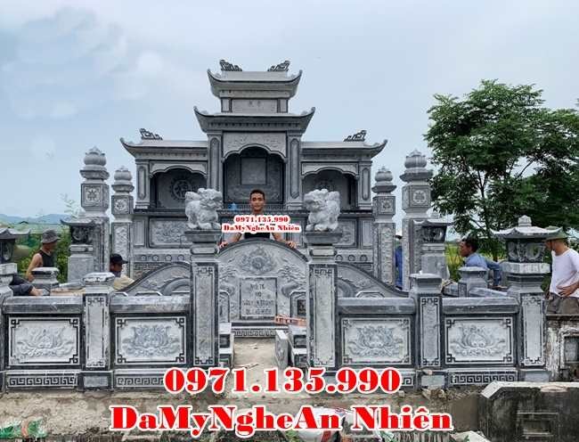 Hưng Yên mẫu cây hương thờ đá có mái đẹp bán tại Hưng Yên - lăng mộ-image-5