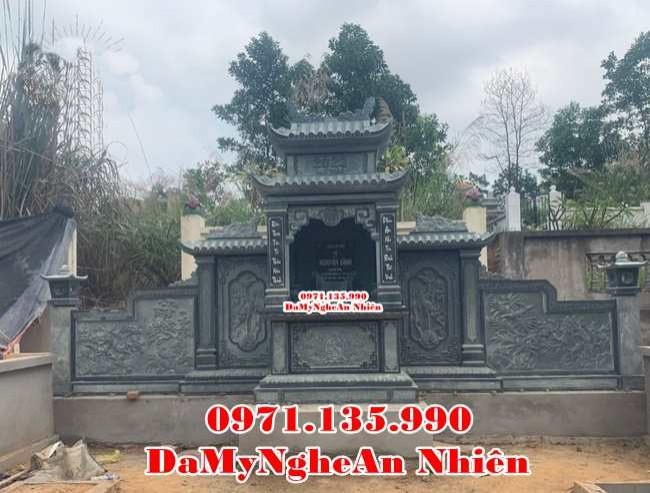 Hưng Yên mẫu cây hương thờ đá có mái đẹp bán tại Hưng Yên - lăng mộ-image-3